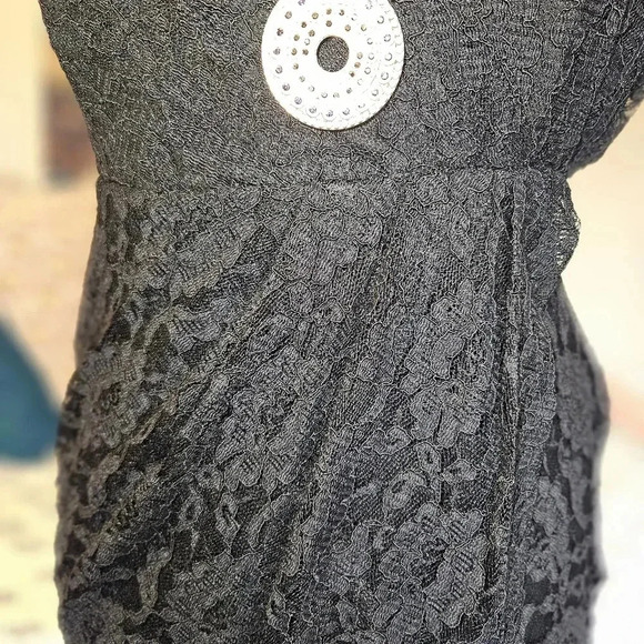 NWT Sau Lee Jerri Strapless Black Lace Midi Dress Sz 6 Revolve Cocktail Formal - Picture 13 of 16